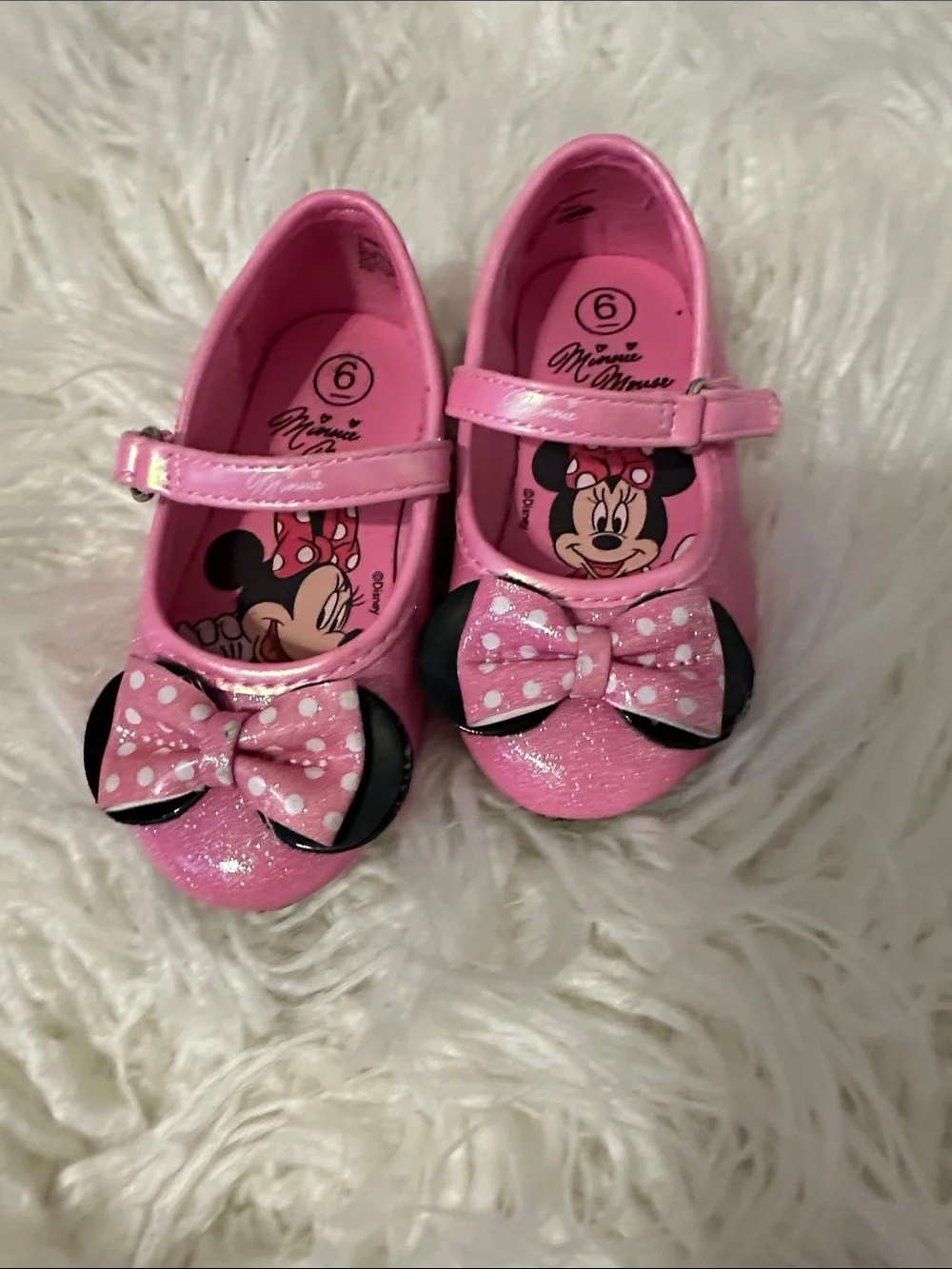 Disney Pink Minnie Mouse Glitter Mary Jane Shoes